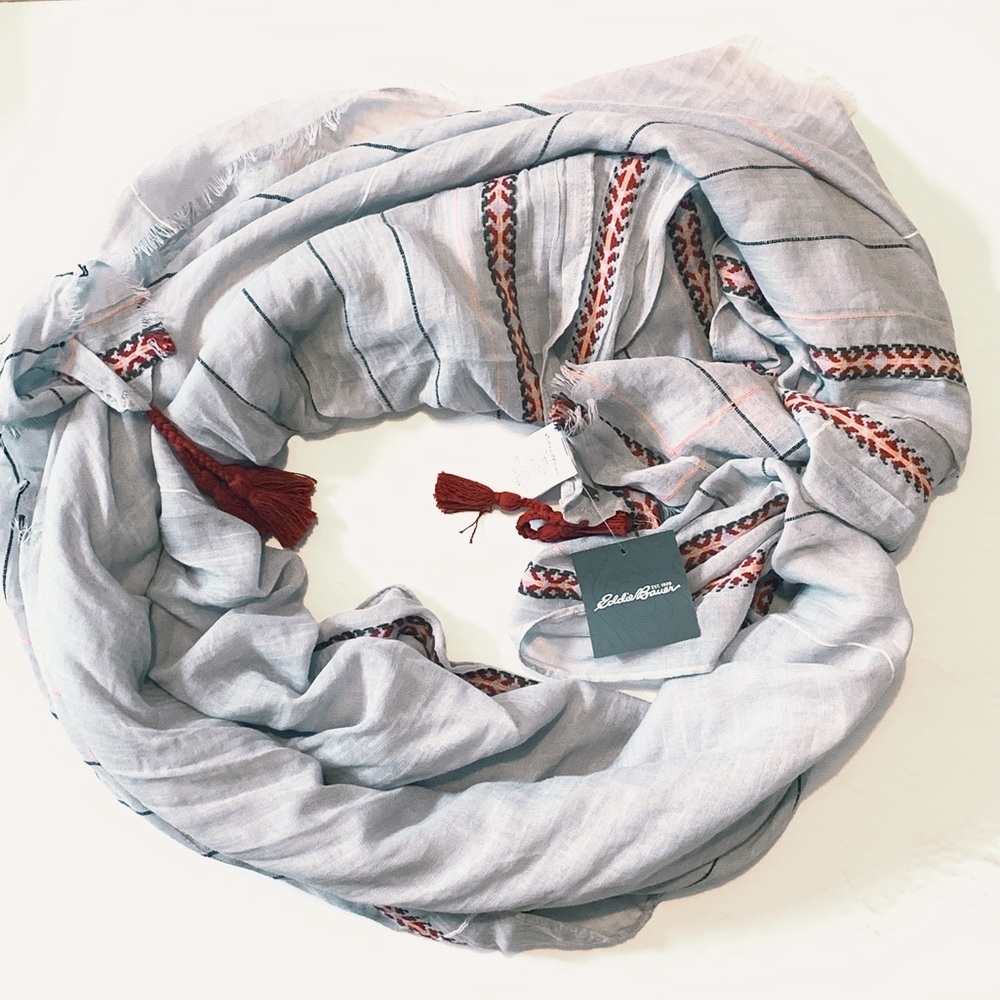 Gray Oversized  Scarf - Eddie Bauer